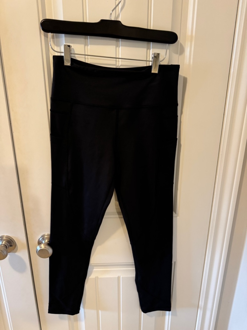 ZYIA Black High-Rise Performance Leggings with Side Pockets